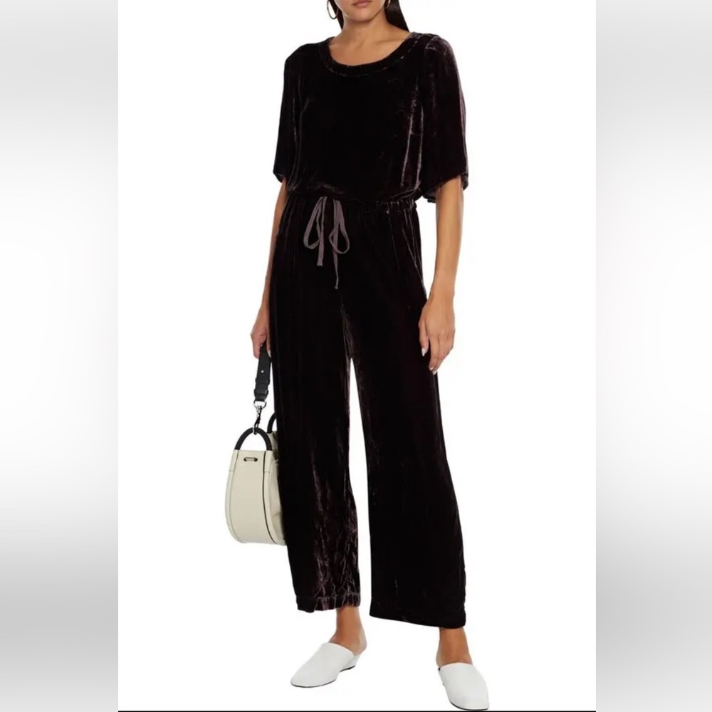 Velvet By Graham & Spencer Sivan Jumpsuit Purple Medium NWT